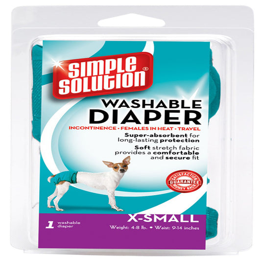 Simple Solution Washable Diaper Blue Extra-Small Toy/Mini