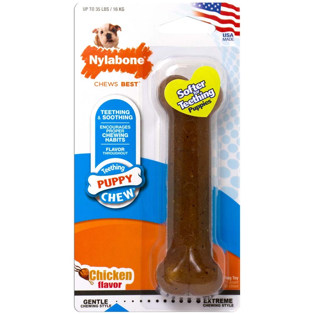 Nylabone Just for Puppies Teething Chew Toy Chicken, 1ea/Medium/Wolf 1 ct