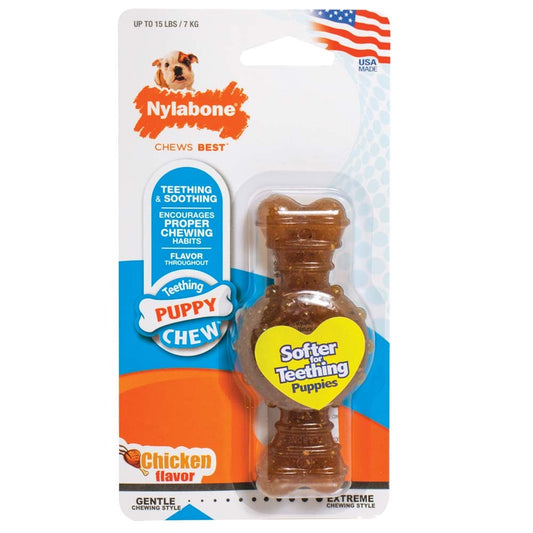 Nylabone Puppy Chew Ring Bone Chicken, 1ea/XS/Petite 1 ct