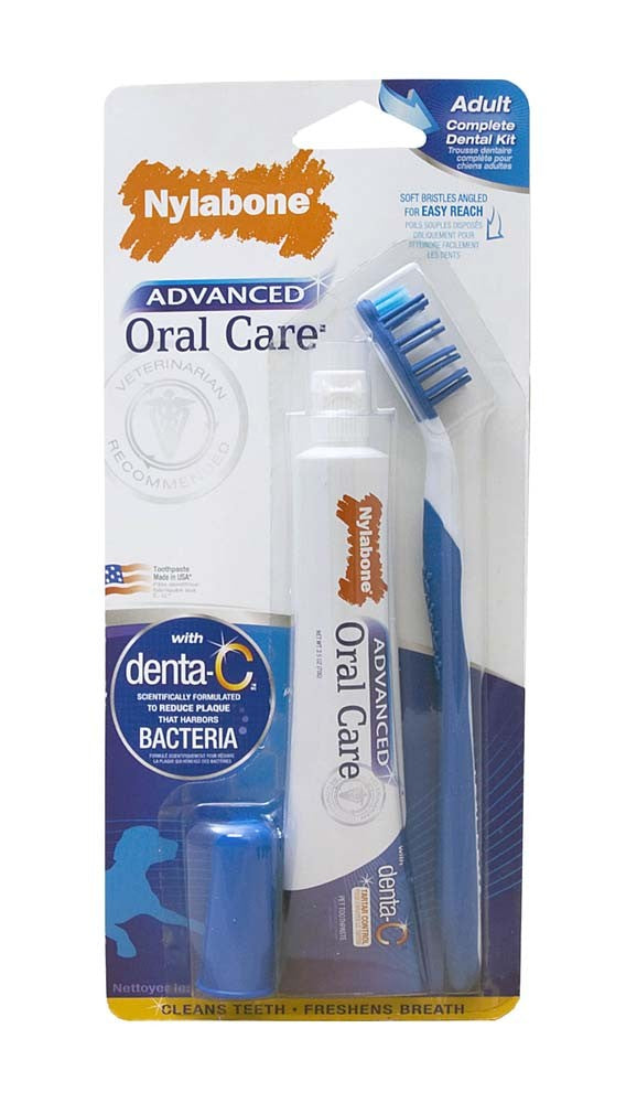 Nylabone Advanced Oral Care Dog Dental Kit Adult Dog, Original, 1ea/3 ct