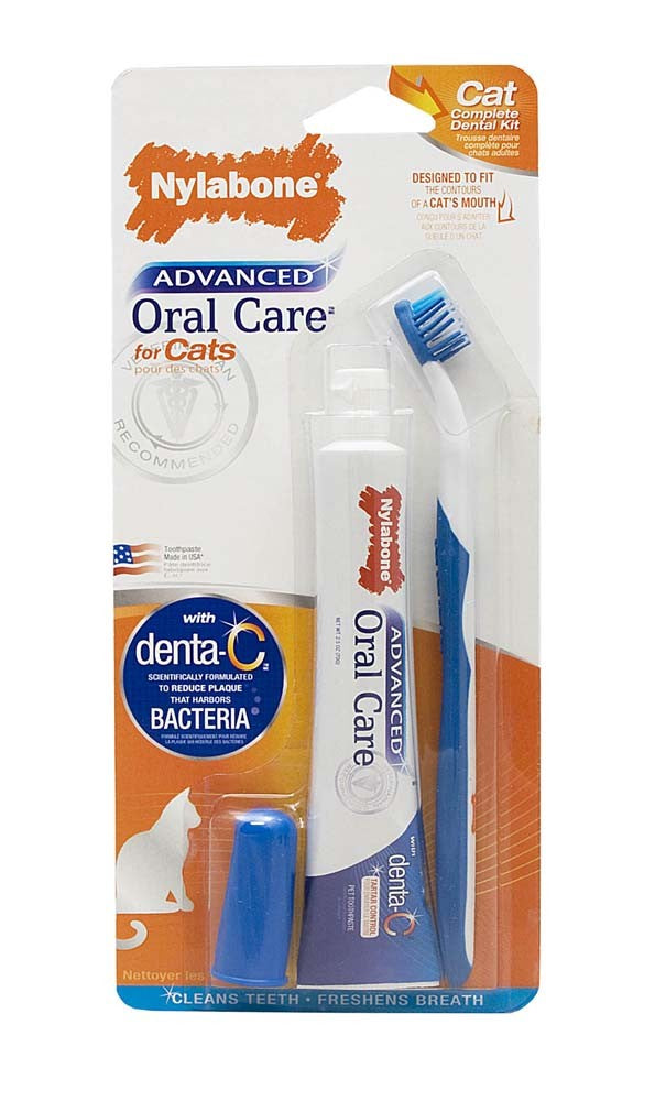 Nylabone Advanced Oral Care Cat Dental Kit 1ea/2.5 oz