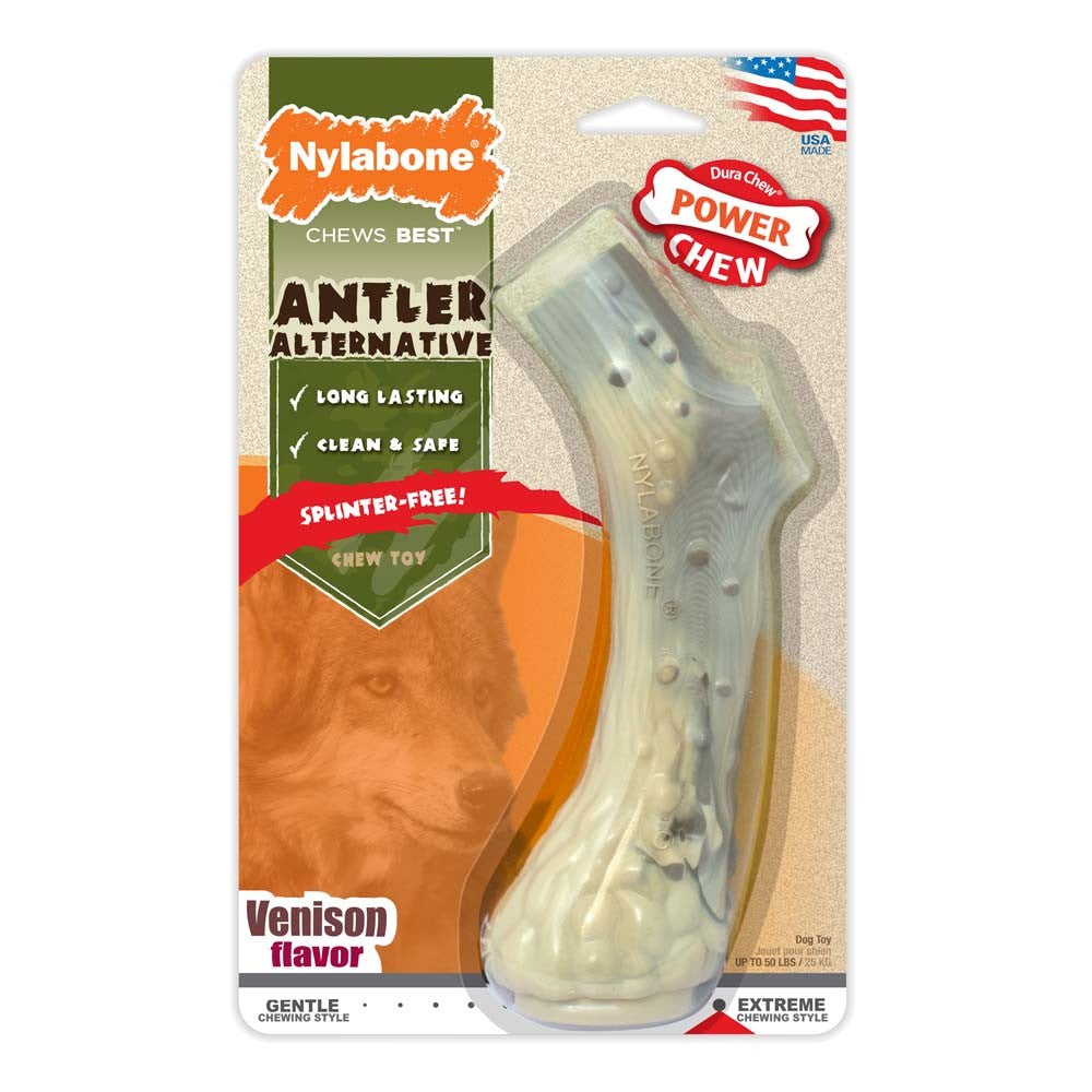 Nylabone Antler Alternative Power Chew Dog Toy Antler, Venison, 1ea/Large/Giant 1 ct