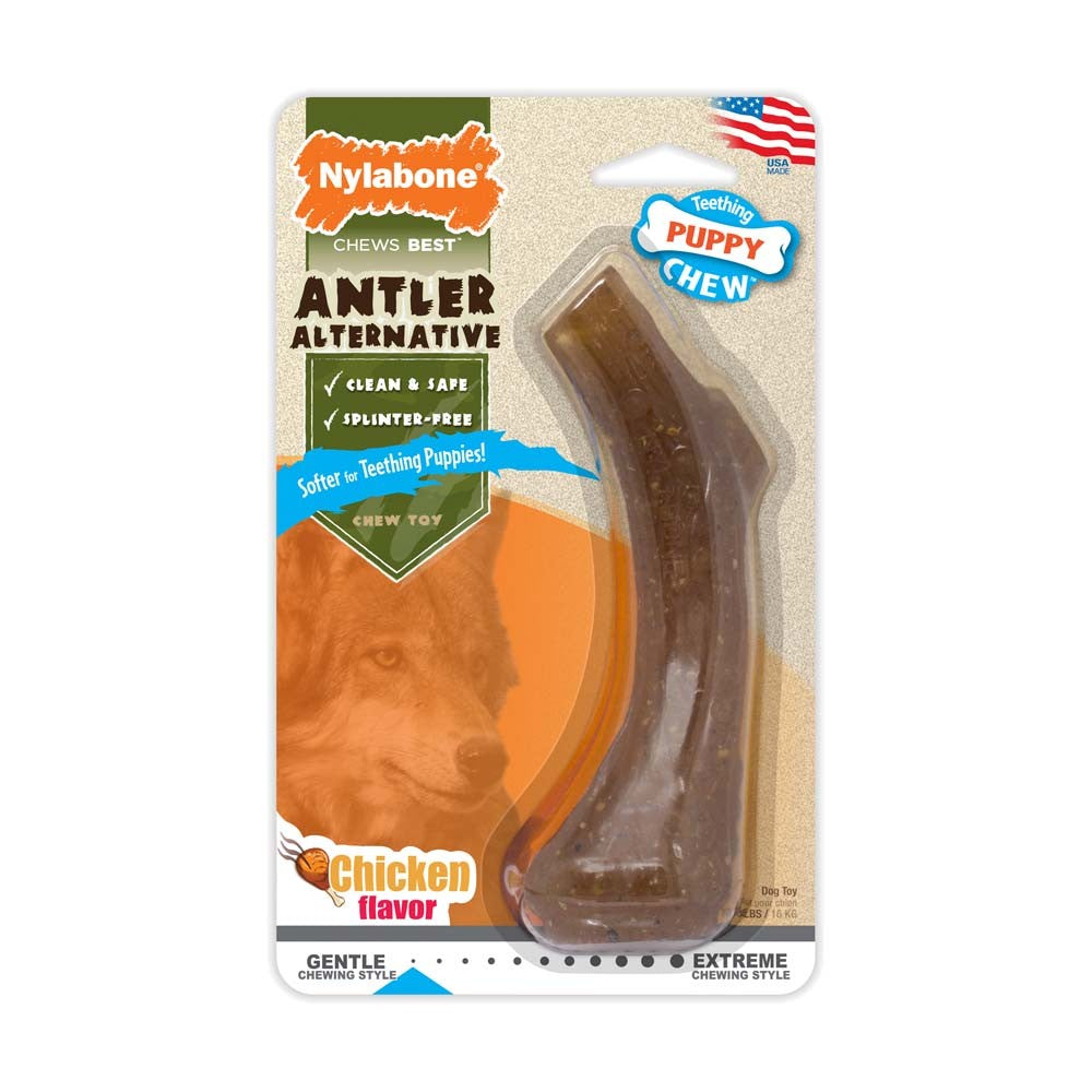 Nylabone Animal Part Alternative Puppy Antler Wolf