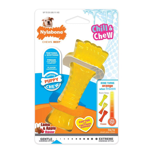 Nylabone Puppy Chew Freezer Dog Toy Puppy, Lamb Apple, 1ea/SMall/Regular 1 ct