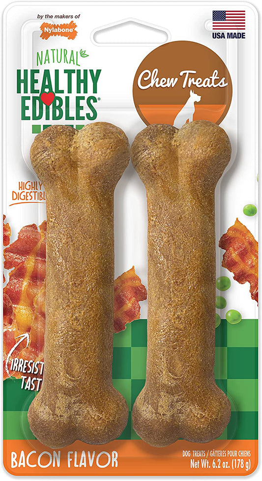 Nylabone Healthy Edibles Farm Friends Grain Free Dog Treats Beef, Chicken, Bacon, Lamb, 1ea/Large/Giant 2 ct