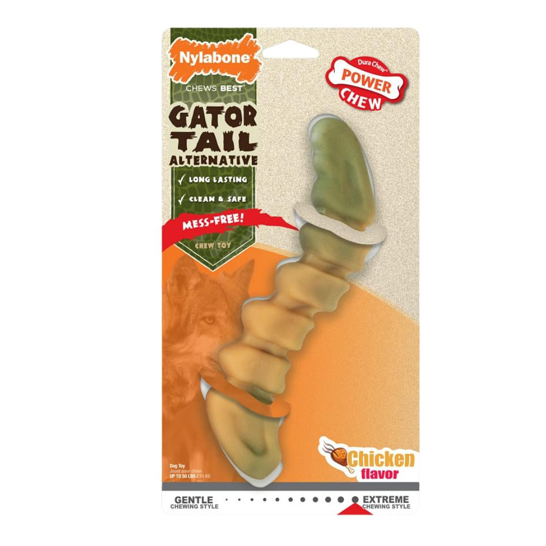Nylabone Power Chew Gator Tail Alternative Dog Chew Gator Tail Chicken 1ea/Large/Giant (1 ct)