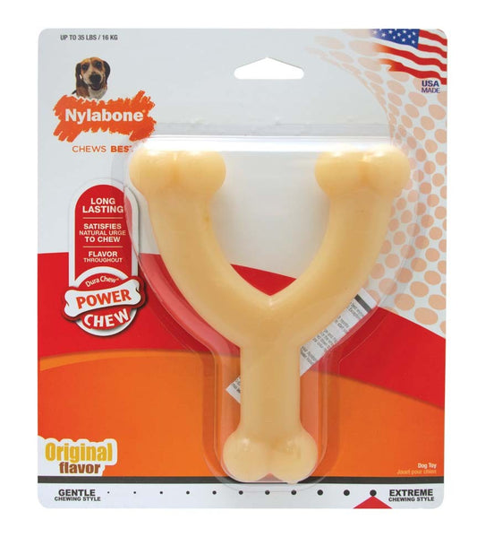 Nylabone Wishbone Power Chew Dog Toy Adult Dog Original, Original, 1ea/Medium/Wolf 1 ct