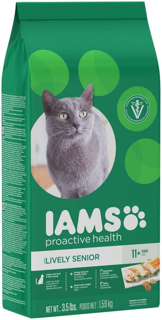 IAMS ProActive Health Lively Senior Plus 11+ Cat Food 3.5 lb