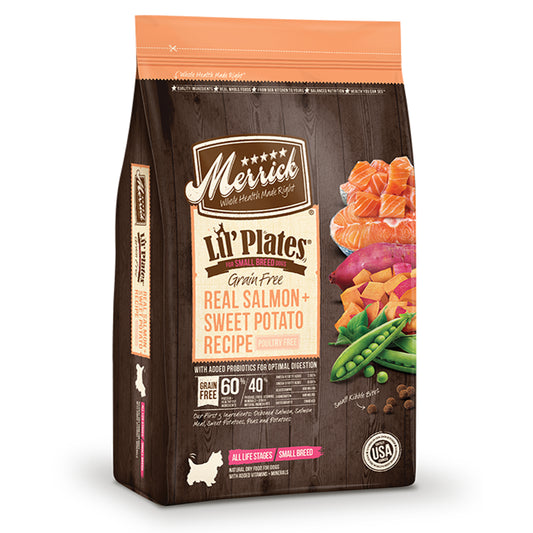 Merrick Lil' Plates Grain Free Real Salmon and Sweet Potatoes Recipe 12 Lbs