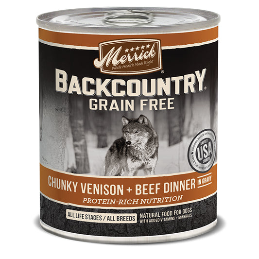 MERRICK DOG BACKCOUNTRY VENISON & BEEF 12.7OZ (Case of 12)