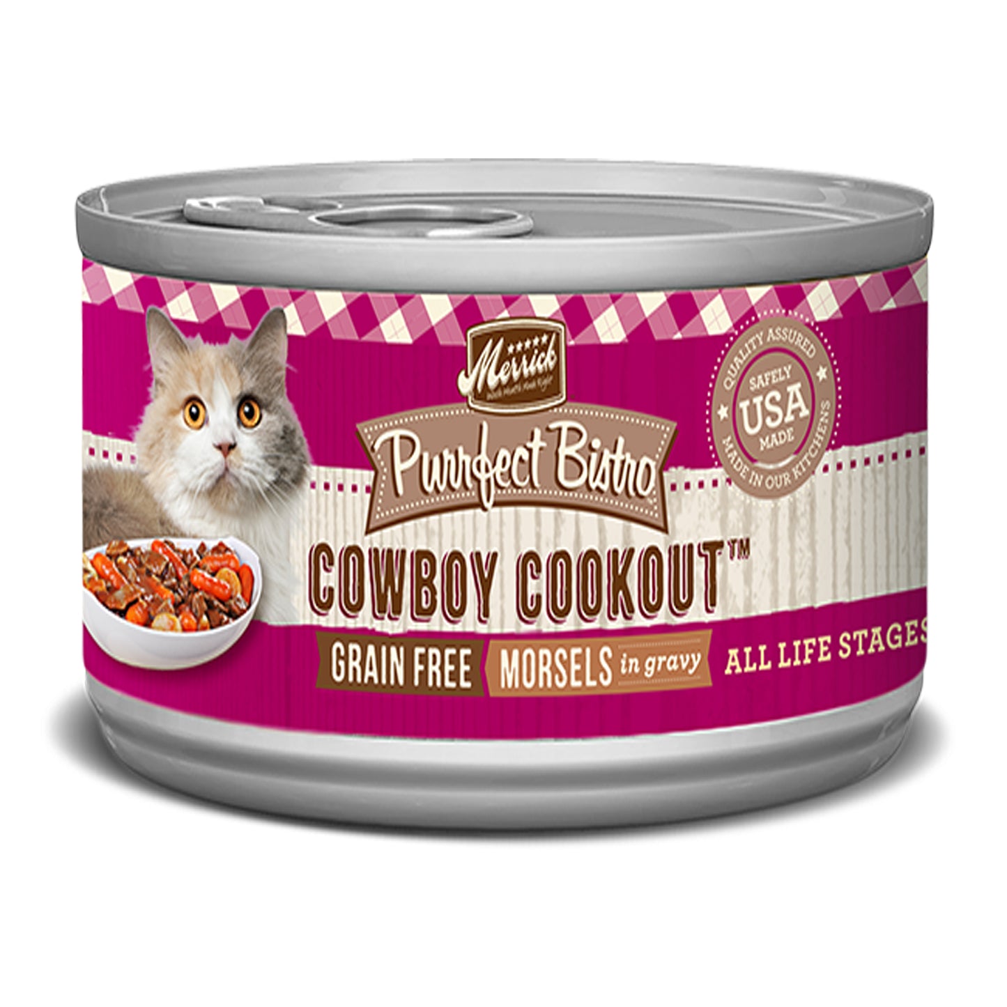 MERRICK CAT PURRFECT BISTRO GRAIN FREE COWBOY COOKOUT 3OZ (Case of 24)