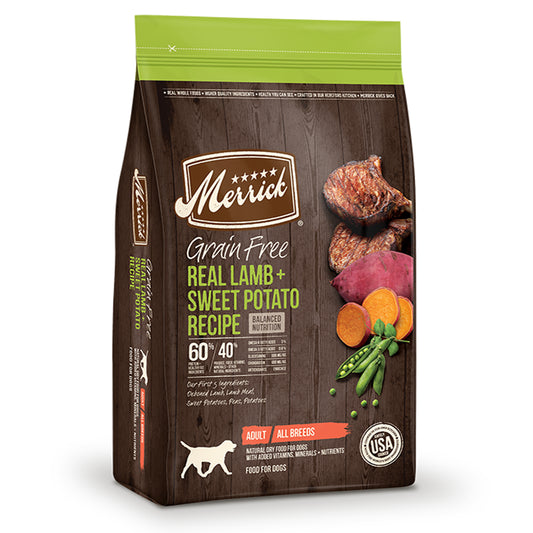 Merrick Grain Free Real Lamb and Sweet Potato Recipe 12 Lbs
