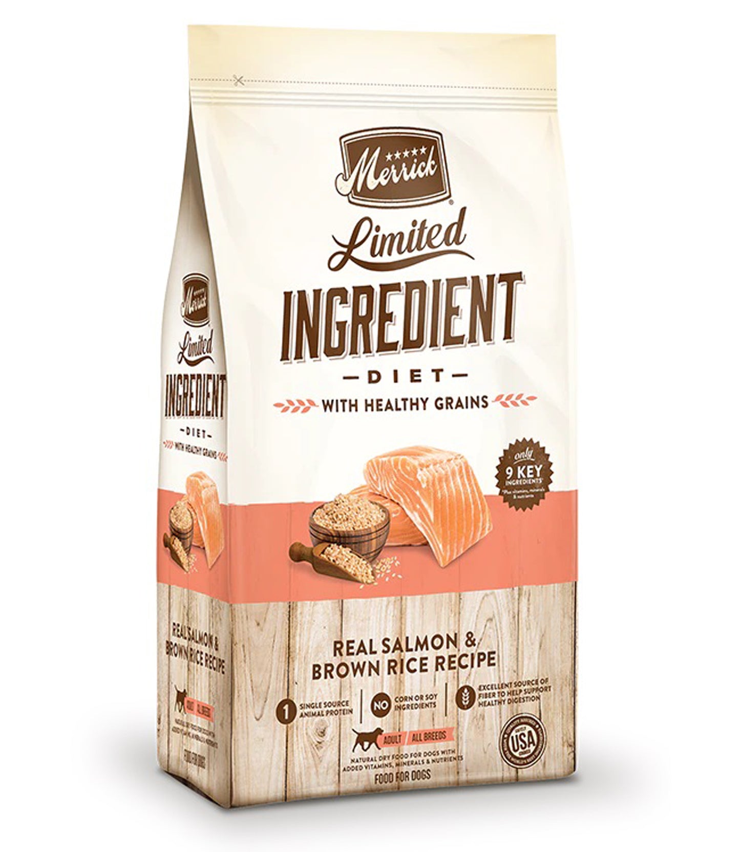 Merrick Dog Limited Ingredient Salmon & Brown Rice 22Lb