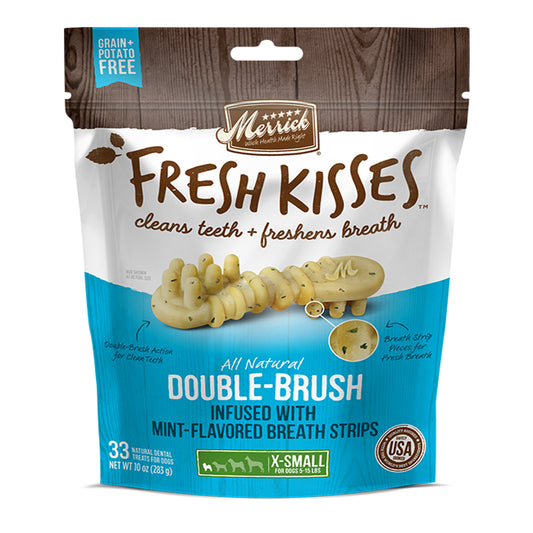 Merrick Fresh Kisses Mint Breath Strips For Extra Small Dogs (7-17 Lbs) 12Oz