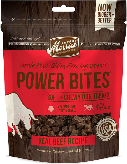 MERRICK DOG POWER BITE BEEF 6OZ (Case of 6)