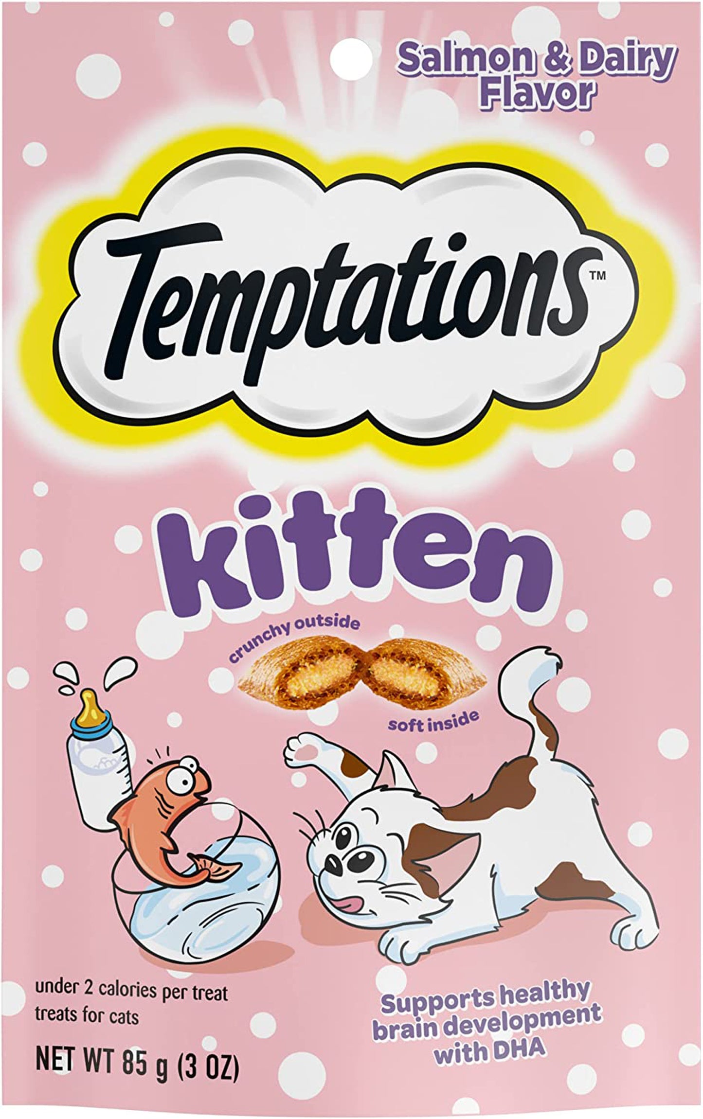 Temptations Kitten Cat Treat Salmon Dairy, 1ea/3 oz