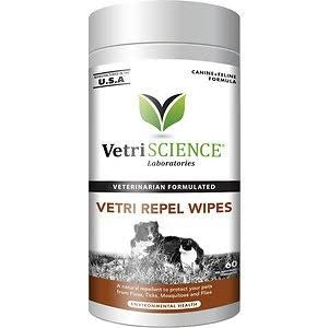 Vetri-Science Dog and Cat Wipes Flea Tck 60Ct