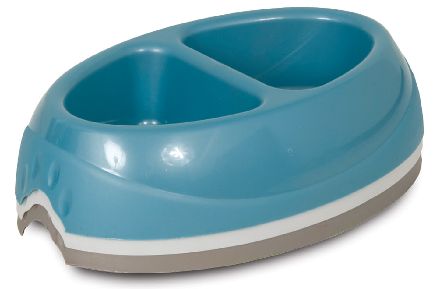 Petmate Ultra Double Diner Dog Bowl Lightweight Assorted Large