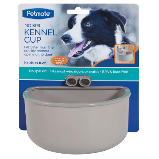 Petmate No Spill Kennel Cup Grey Large