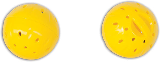 Jackson Galaxy Spiral LED Ball Cat Toy Yellow 2 Pack