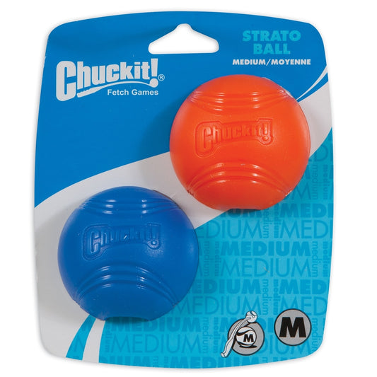 Chuckit! Strato Ball Dog Toy Blue, Orange 2 Pack Small