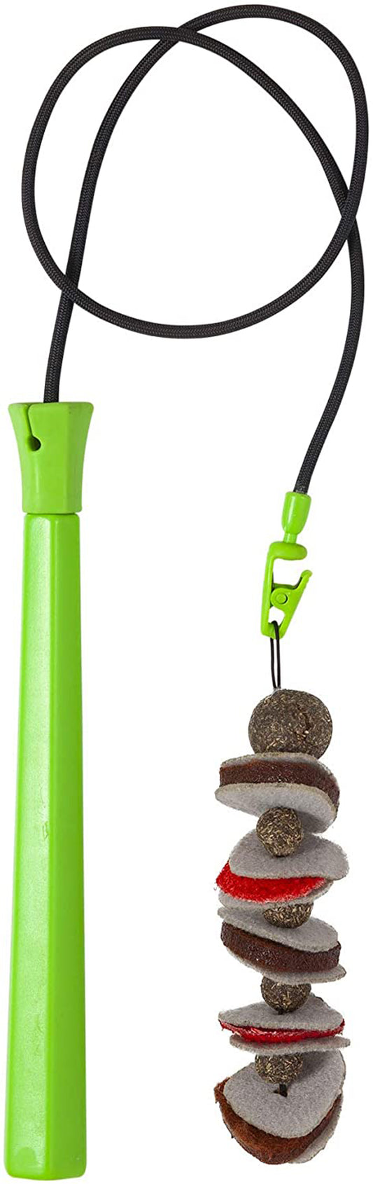 Jackson Galaxy Ground Prey Wand with Compressed Catnip Green One Size