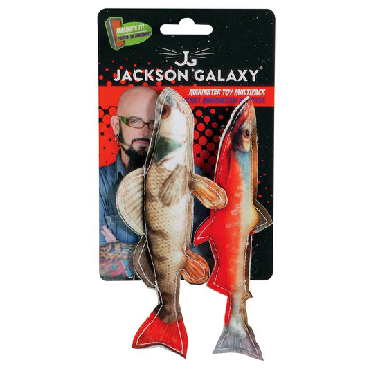 Jackson Galaxy Marinater Photo Fish Catnip Toy Multi-Color Small, 2 Pk