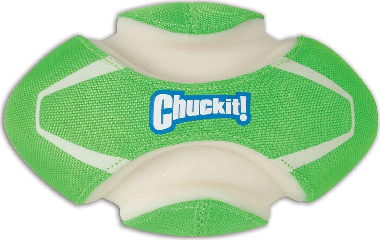 Chuckit! Fumble Fetch Max Glow Dog Toy Green, White Medium