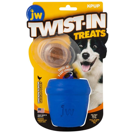 Jw Pet Twist-In Treats Toy and Treat Dog Toy Blue One Size, 1.27 Oz