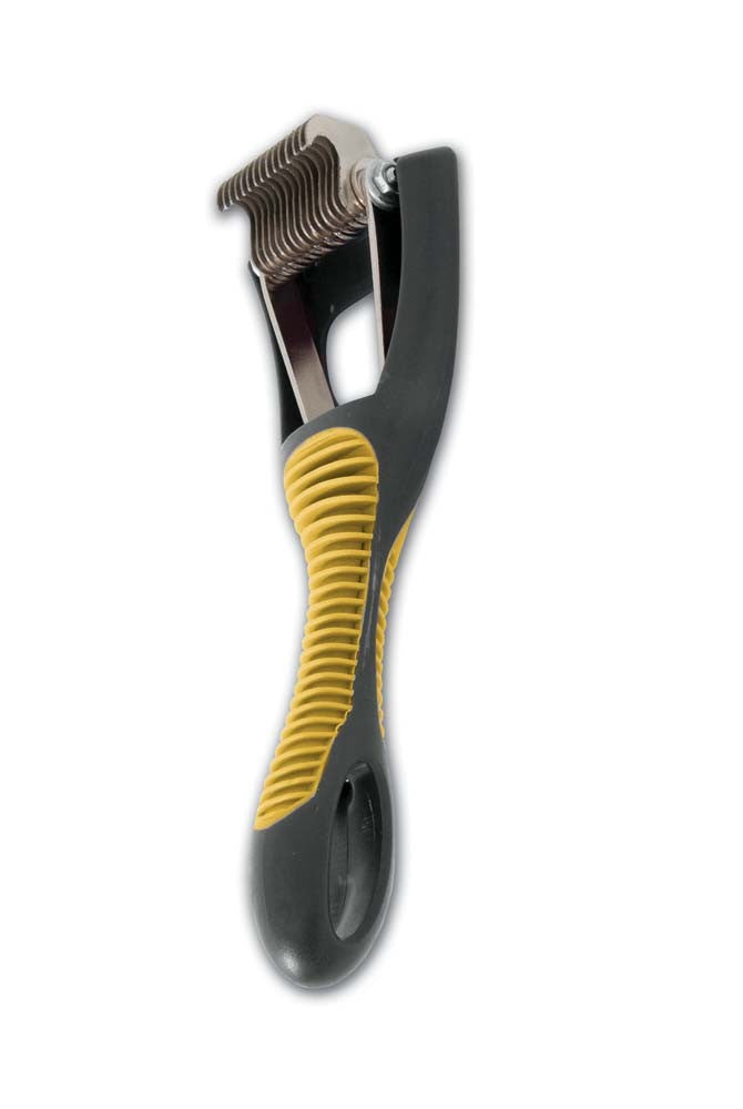 JW Pet GripSoft Cat Deshedding Tool Gray, Yellow One Size