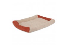 Aspen Self Warming Bolster Dog Mat Barn Red, Cream 23.5 Inches X 16.5 Inches
