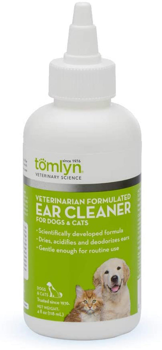 Tomlyn Veterinarian Formulated Ear Cleaner for Dogs & Cats 4 fl. oz