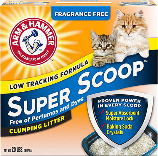 Arm Hammer Super Scoop Clumping Cat Litter 2ea/20 lb