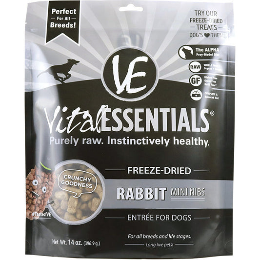 Vital Essentials Freeze Dried Rabbit Mini Nibs 14 Oz