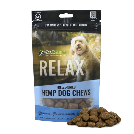 Vital Essentials Relax Freeze-Dried Hemp Chews For Dogs, 3Oz