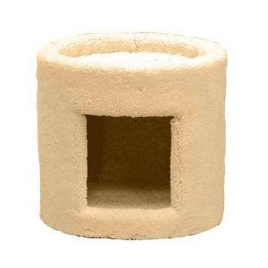 North American Pet One Story Plush Cat Condo Beige 13"W X 13"D X 10.5"H