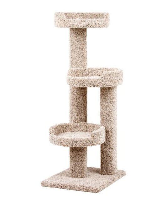 North American Pet Tree with 3 Sleep Trays Triple Decker Assorted 53 in