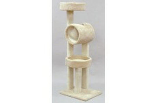 North American Pet Playground with Tunnel and Two Nests Cat Tree Assorted 61 in