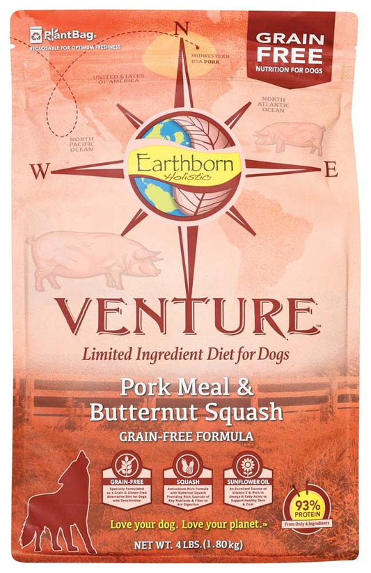 Earthborn Holistic Venture Grain Free Pork and Butternut Squash 4Lb