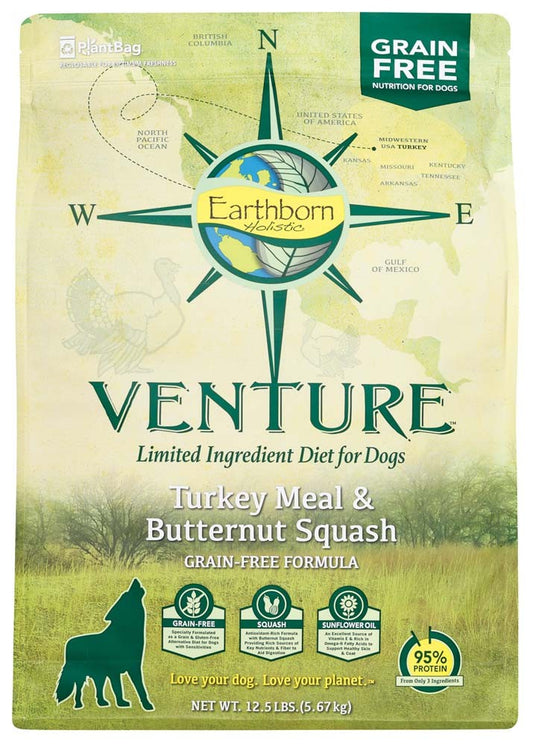 Earthborn Holistic Venture Grain Free Turkey and Butternut Squash 12.5Lb