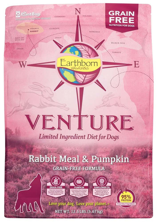 Earthborn Holistic Venture Grain Free Rabbit and Pumpkin 12.5Lb