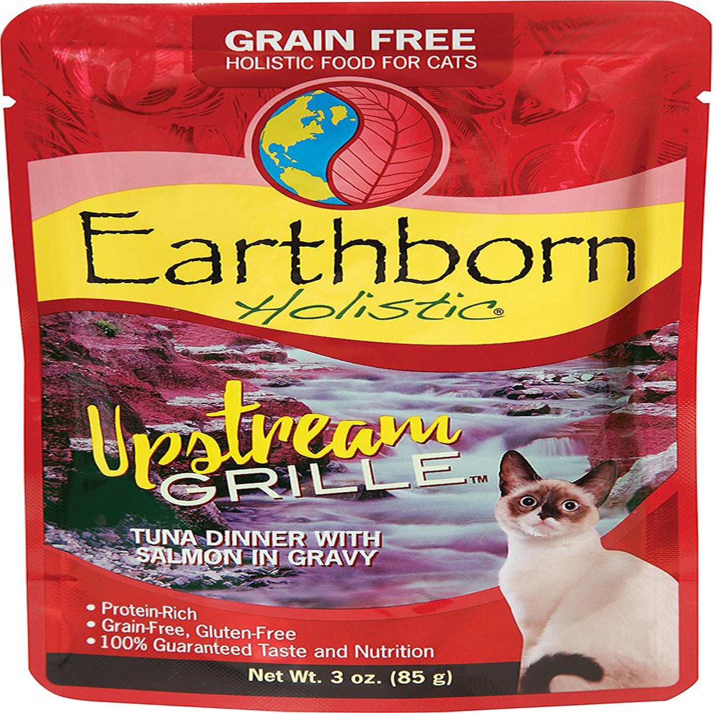 Earthborn Cat Grain-Free Upstream Grille Tuna Dinner with Salmon in Gravy Pouch 3oz. (Case of 24)