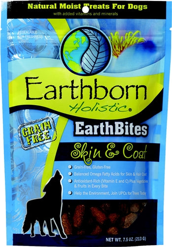 Earthborn Dog Earthbites Skin & Coat Treats 7.5oz (Case of 8)