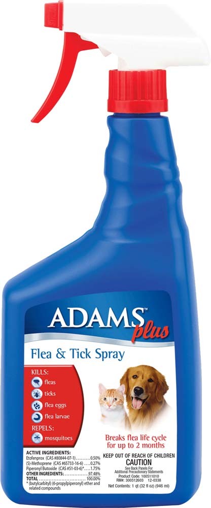 Adams Plus Flea & Tick Spray 32 fluid ounces