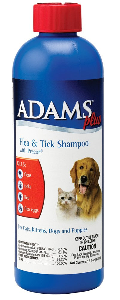Adams Plus Flea & Tick Shampoo with Precor 12 fluid ounces