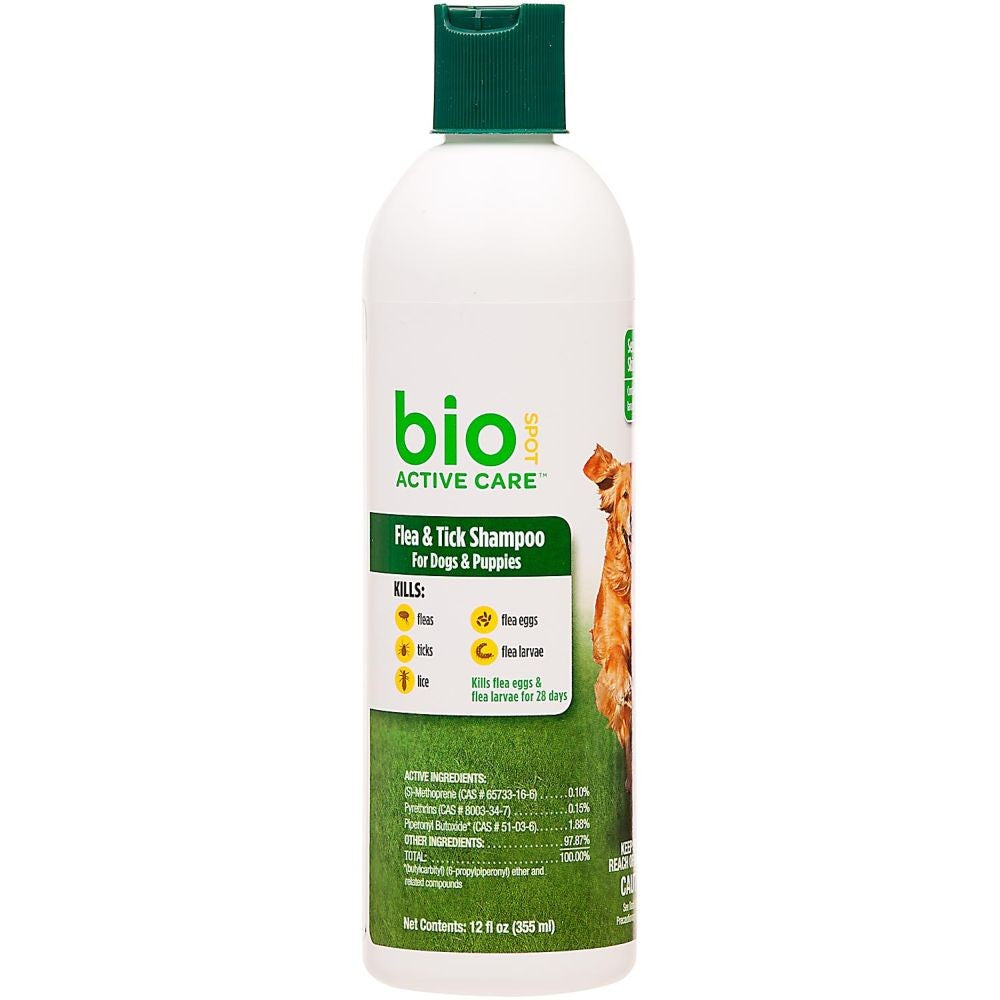 Bio Spot Active Care F&T Shampoo Dogs Puppies 12Oz