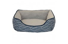 Dallas Oval Faux Linen Dog Cuddler 31 In By 23 In