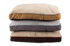 DMC Faux Suede Gusseted Pet Bed Assorted 27 by 36 Inches