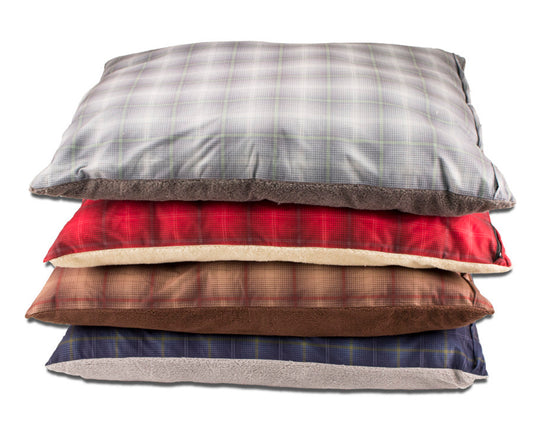 Dallas Reversible Brushed Plaid Pet Bed Shipper Assorted 10Ea/35 In By 44 In