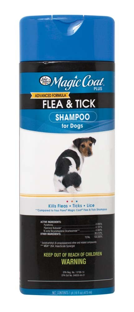Four Paws Magic Coat Plus Flea and Tick Shampoo 16Oz